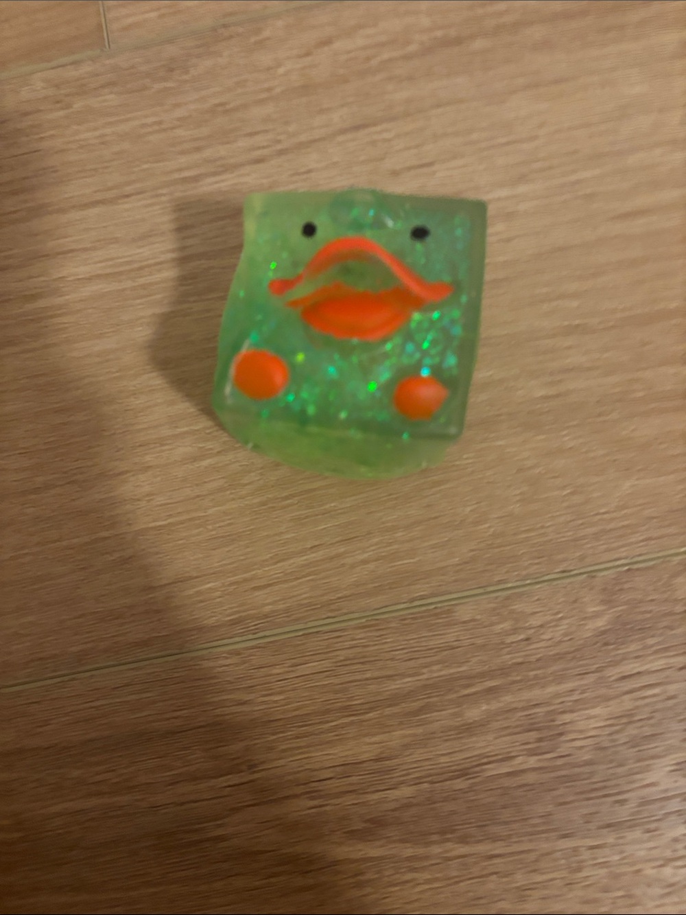 Green Glitter duck squishy